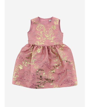 Dolce & Gabbana Girls Silk Brocade Dress in Pink Comparez et commandez 