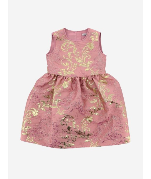 Dolce & Gabbana Girls Silk Brocade Dress in Pink Comparez et commandez 