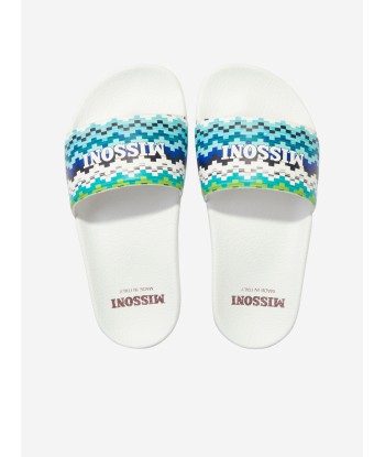 Missoni Kids Zigzag Sliders in Blue solde