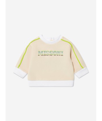 Missoni Baby Boys Logo Sweatshirt in Beige Faites des économies