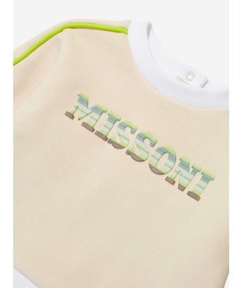 Missoni Baby Boys Logo Sweatshirt in Beige Faites des économies