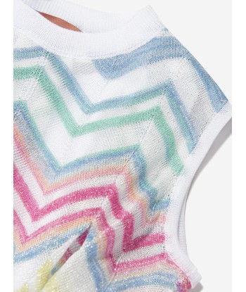 Missoni Girls Zigzag Knit Dress in Multicolour en ligne