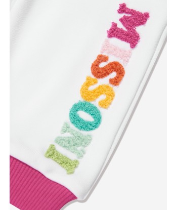 Missoni Baby Girls Logo Frill Joggers in White de France