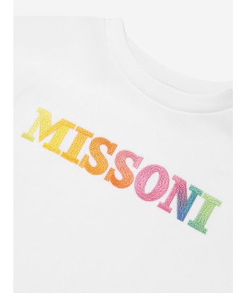 Missoni Girls Cropped Logo Sweatshirt in White hantent personnes