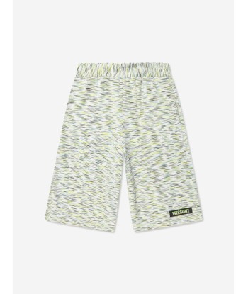 Missoni Boys Space Dye Shorts in Green en stock