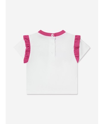 Missoni Baby Girls Logo Frill T-Shirt in White ou a consommer sur place