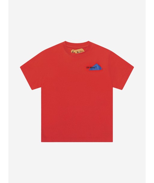 Off-White Boys Logo T-Shirt in Red les ligaments