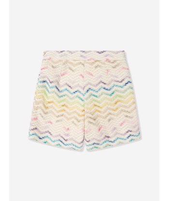 Missoni Girls Zigzag Knit Skort in Beige pas cher 