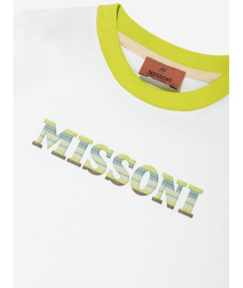 Missoni Baby Boys Logo T-Shirt in White soldes