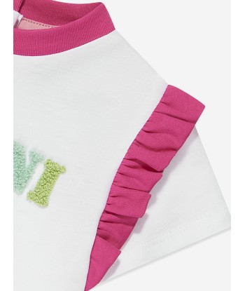 Missoni Baby Girls Logo Frill T-Shirt in White ou a consommer sur place