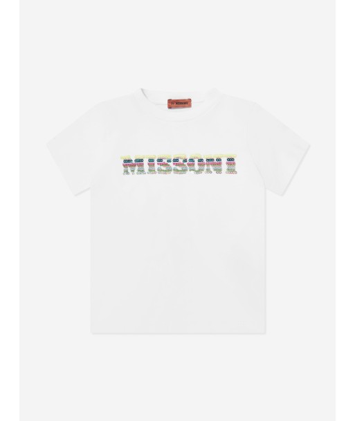 Missoni Girls Logo T-Shirt in White en ligne