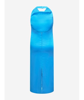 AY by AYLA Girls Backless Satin Maxi Dress in Blue pour bénéficier 