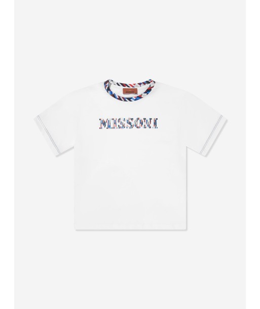 Missoni Boys Pixel Logo T-Shirt in White online