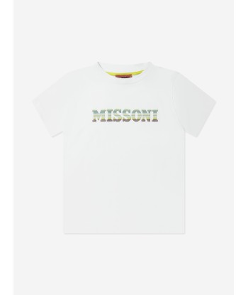 Missoni Boys Logo T-Shirt in White pour bénéficier 