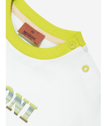 Missoni Baby Boys Logo T-Shirt in White soldes