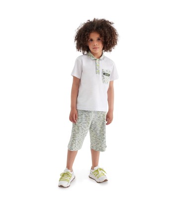 Missoni Boys Space Dye Polo Shirt in White hantent personnes