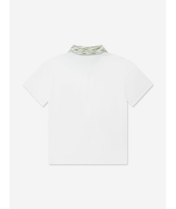 Missoni Boys Space Dye Polo Shirt in White hantent personnes