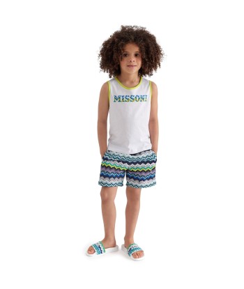 Missoni Boys Logo Sleeveless Top in White Les êtres humains sont 