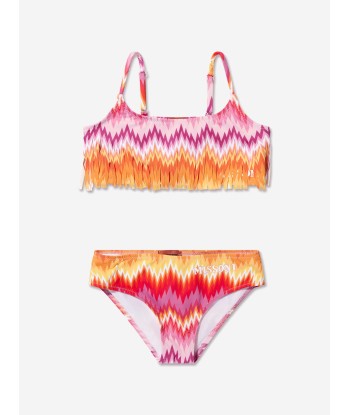 Missoni Girls Zigzag Tassel Bikini in Multicolour Pour