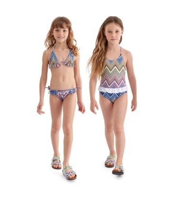 Missoni Girls Zigzag Swimsuit in Multicolour de votre