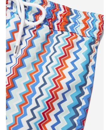 Missoni Boys Zigzag Swim Shorts in Blue d'Europe débarque