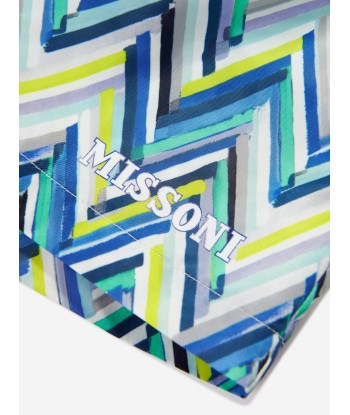 Missoni Boys Zigzag Swim Shorts in Blue À commander