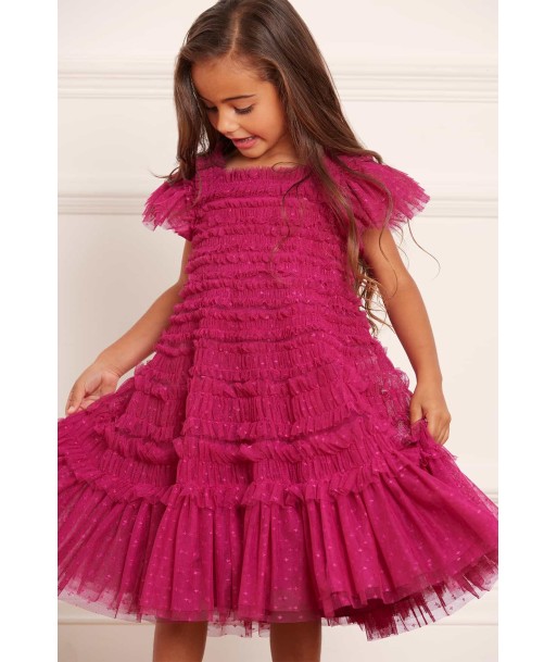 Needle & Thread Girls Lisette Dress in Pink commande en ligne