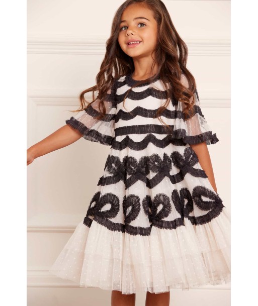 Needle & Thread Girls Ingrid Dress in Ivory la livraison gratuite