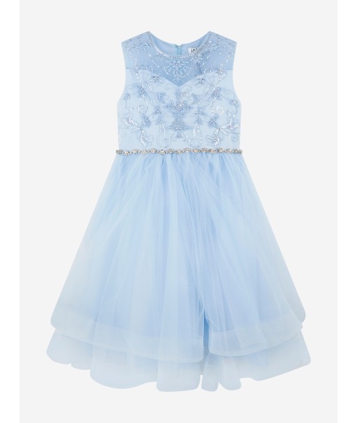 iAMe Girls Crystals Embroidered Dress in Blue Comment ça marche