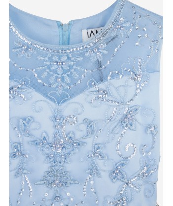 iAMe Girls Crystals Embroidered Dress in Blue Comment ça marche