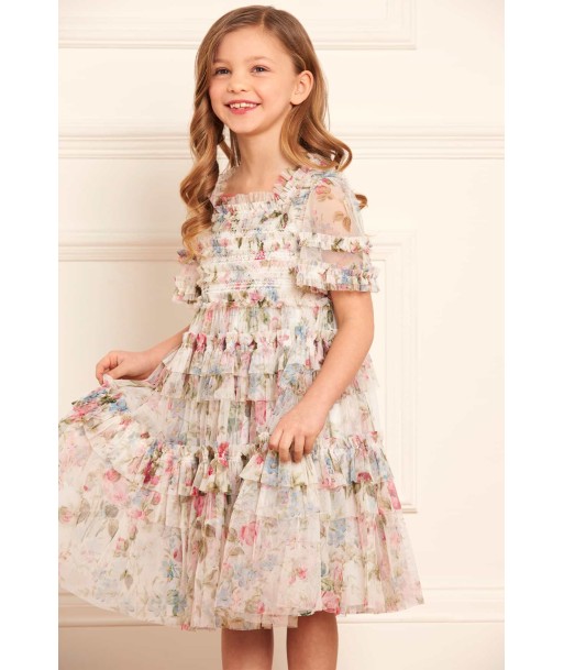 Needle & Thread Girls Floral Fantasy Smocked Dress in Multicolour de l' environnement