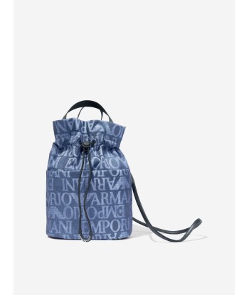 Emporio Armani Girls Logo Bucket Bag in Blue Profitez des Offres !