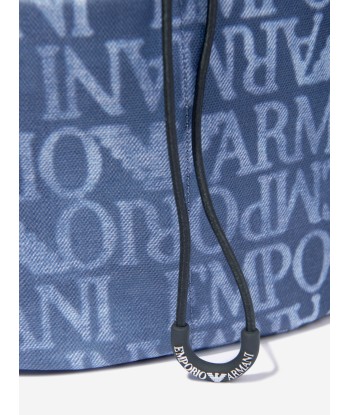 Emporio Armani Girls Logo Bucket Bag in Blue Profitez des Offres !