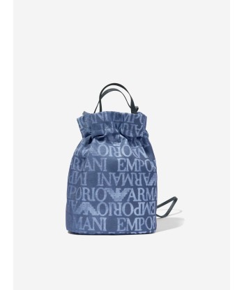 Emporio Armani Girls Logo Bucket Bag in Blue Profitez des Offres !