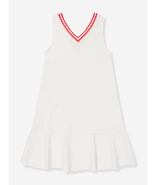 Emporio Armani Girls Sleeveless Logo Dress in White livraison gratuite