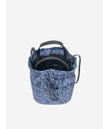 Emporio Armani Girls Logo Bucket Bag in Blue Profitez des Offres !