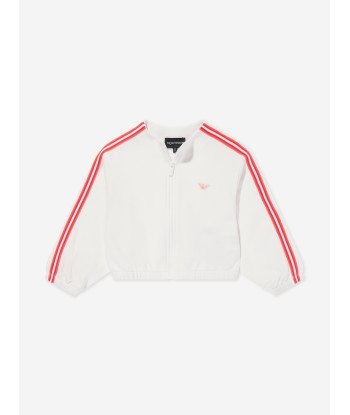 Emporio Armani Girls Logo Zip Up Top in White Découvrez la collection