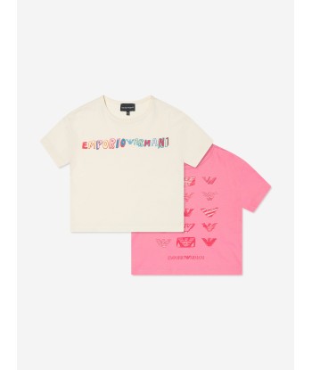 Emporio Armani Girls 2 Pack T-Shirt Set in Multicolour En savoir plus