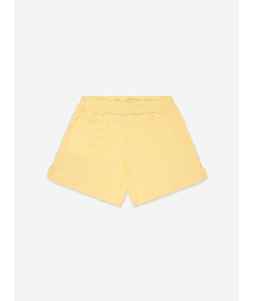 Emporio Armani Girls Striped Logo Shorts in Yellow acheter en ligne