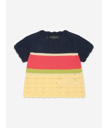 Emporio Armani Girls Crochet Knit T-Shirt in Multicolour à prix réduit toute l'année