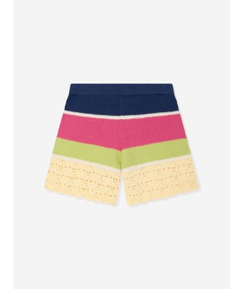 Emporio Armani Girls Crochet Knit Shorts in Multicolour acheter en ligne