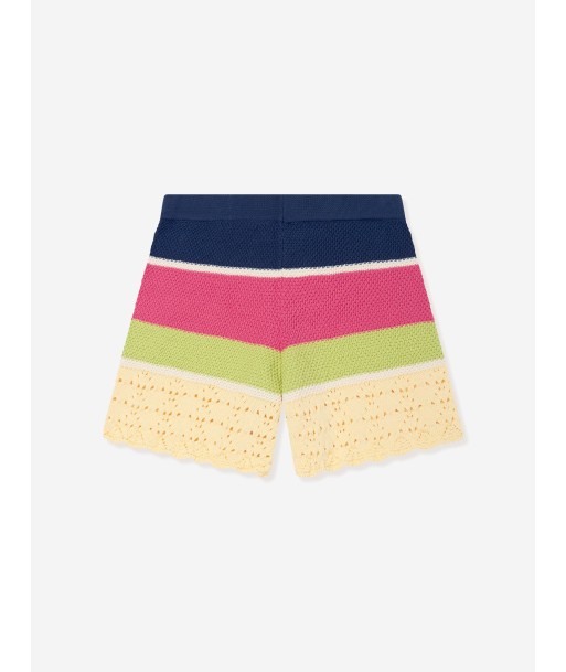 Emporio Armani Girls Crochet Knit Shorts in Multicolour acheter en ligne