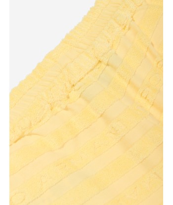 Emporio Armani Girls Striped Logo Shorts in Yellow acheter en ligne