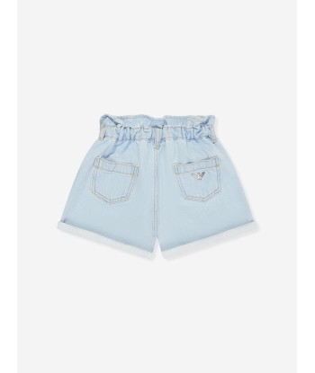 Emporio Armani Girls Denim Shorts in Blue Les magasins à Paris