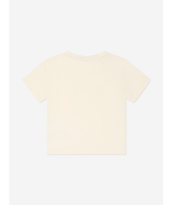 Emporio Armani Girls Logo Pocket T-Shirt in White outlet