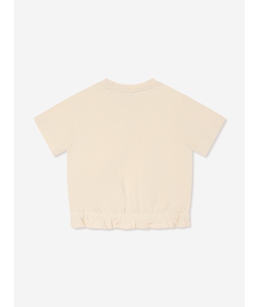 Emporio Armani Girls Pocket T-Shirt in Beige livraison gratuite