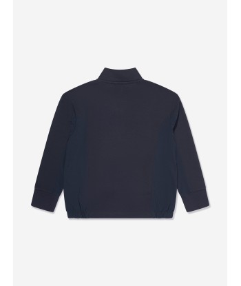 Emporio Armani Boys Half Zip Sweatshirt in Navy Découvrez la collection