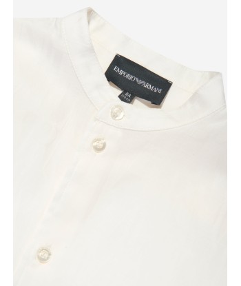 Emporio Armani Boys Logo Shirt in Beige sélection de produits