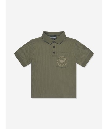 Emporio Armani Boys Logo Pocket Polo Shirt in Green Par le système avancé 