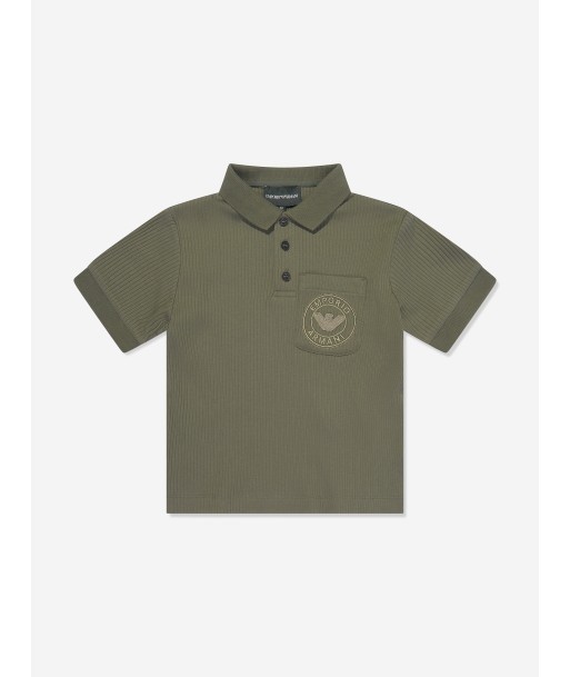 Emporio Armani Boys Logo Pocket Polo Shirt in Green Par le système avancé 